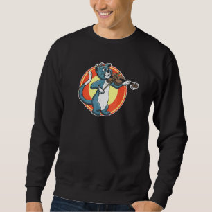 Kat die Violin Fiddle Alley Cat Music Violinis spe Trui