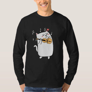 Kat die Violin Idee speelt voor dieren of violist  T-shirt