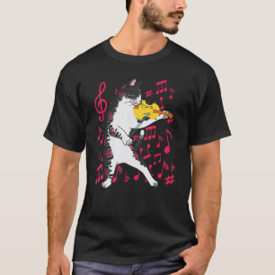 Kat die viool speelt Muziekinstrumenten Violist C T-shirt