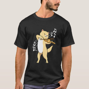 Kat die viool speelt violist t-shirt