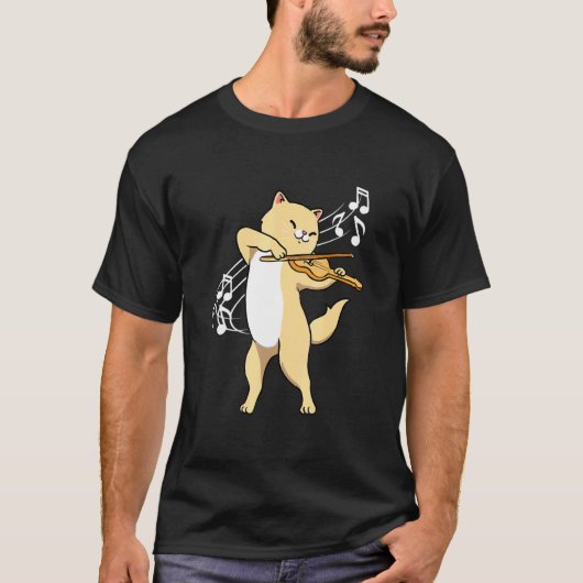 Kat die viool speelt violist t-shirt (Voorkant)