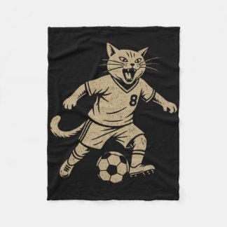 Kat die voetbal speelt fleece deken