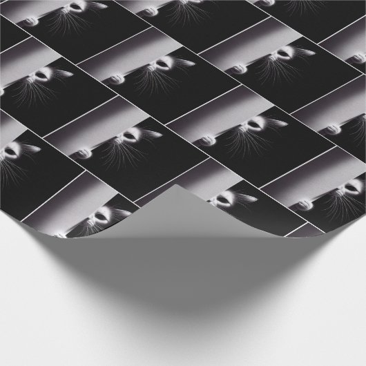 Kat die zich in schaduwen verbergt cadeaupapier (Hoek)