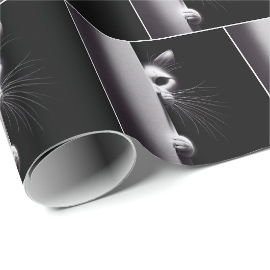 Kat die zich in schaduwen verbergt cadeaupapier (Rol Hoek)