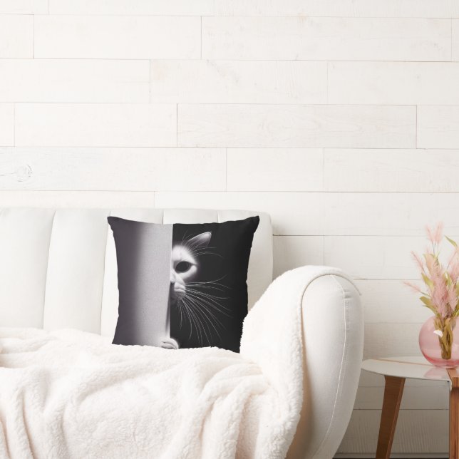 Kat die zich in schaduwen verbergt kussen (Bank)