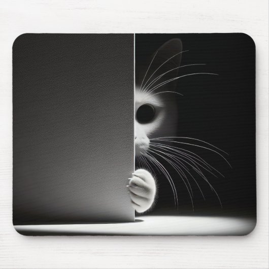 Kat die zich in schaduwen verbergt muismat (Voorkant)