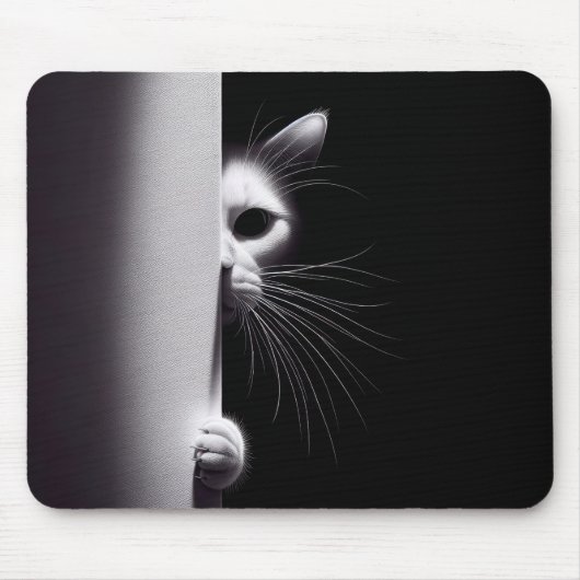 Kat die zich in schaduwen verbergt muismat (Voorkant)