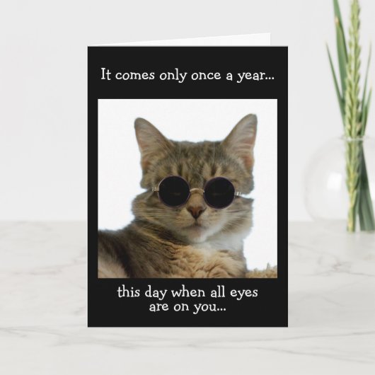 Kat die Zonnebril dragen Kaart (Voorkant)
