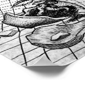 Kat die zwaartekracht W bestudeert Poster (Hoek)