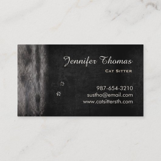 Kat-dienstpersoneel;-) Visitekaartje (Achterkant)