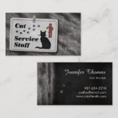 Kat-dienstpersoneel;-) Visitekaartje (Voorkant / Achterkant)