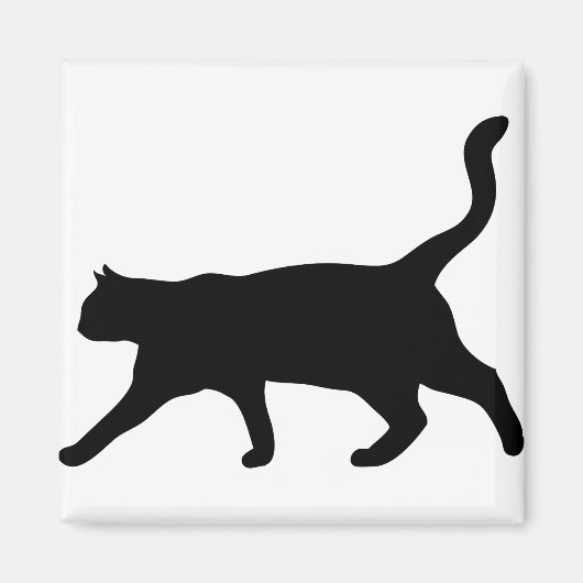Kat Dier de Silhouette keuken Magneet (Voorkant)