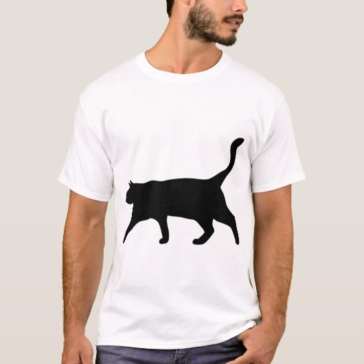 Kat Dier de Silhouette keuken T-shirt (Voorkant)