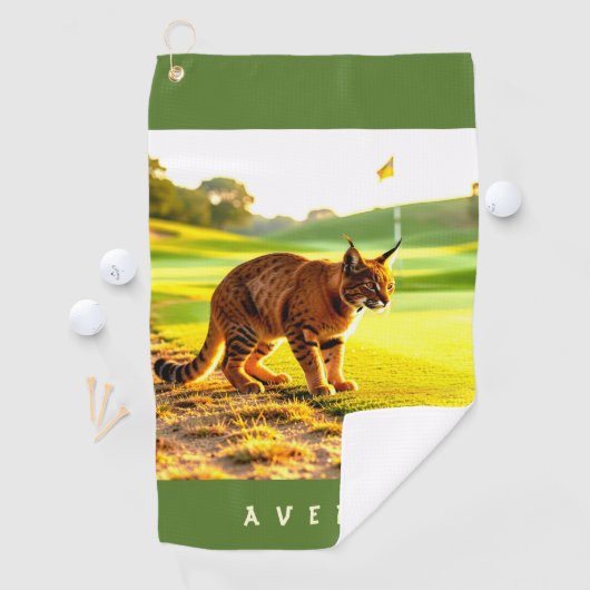 Kat Dier Golf Handdoek (Insitu)