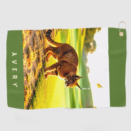 Kat Dier Golf Handdoek (Horizontaal)