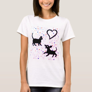 Kat, dier, hond t-shirt