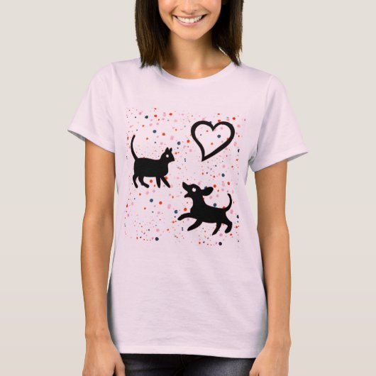 Kat, dier, hond t-shirt (Voorkant)