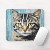 Kat Dier Pet Art Decor Verf Mozaïek Muismat (Met muis)