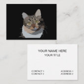 Kat Dier Pet Illustratie Kat Lover Pet Services Visitekaartje (Voorkant / Achterkant)