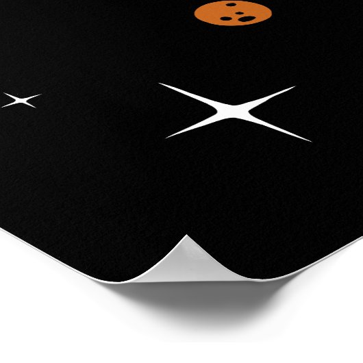 Kat dieren in de ruimte poster (Hoek)