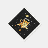 Kat dieren in de ruimte servet (Hoek)