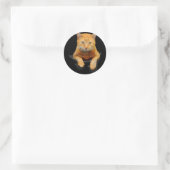 Kat-dieren: Kat-motorkap Ronde Sticker (Tas)