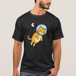 Kat Dierenliefhebber Astronaut Ruimte Maan Moeder T-shirt
