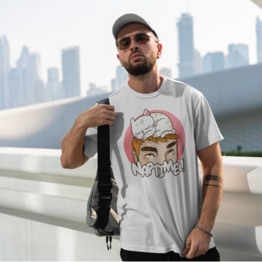 Kat Dierenslaap op Man T-shirt