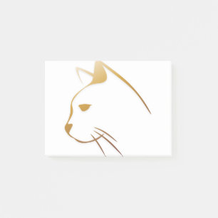 Kat Dierlijke Logo Kat Kat Zittenkop Dieren Vlinde Post-it® Notes