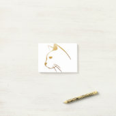 Kat Dierlijke Logo Kat Kat Zittenkop Dieren Vlinde Post-it® Notes (Op bureau)