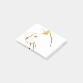 Kat Dierlijke Logo Kat Kat Zittenkop Dieren Vlinde Post-it® Notes (Schuin)