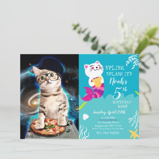 kat dj cat kaart (Staand voorkant)