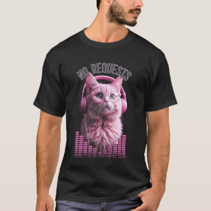 Kat DJ Geen Verzoeken Kitty Koptelefoon Equalizer T-shirt