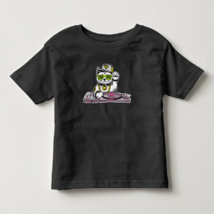 Kat DJ Techno Music Lover Electro Musicus Kinder Shirts