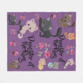 Kat Dochter van de King Medium Blanket Fleece Deken (Voorkant (Horizontaal))