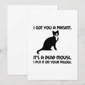 Kat dode muis piloot bedankkaart (Voorkant / Achterkant)