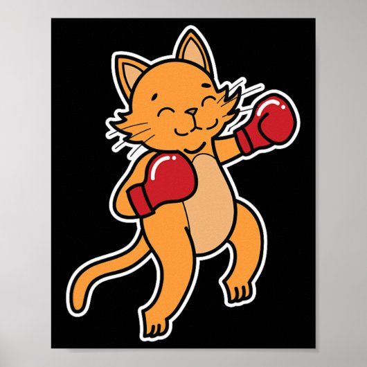 Kat doet aan boksen 1 poster (Voorkant)