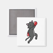 Kat doet aan boksen magneet (Voorkant / Achterkant)