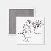 Kat doet de was magneet (Voorkant / Achterkant)