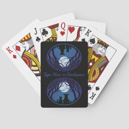 Kat Dog Friends Cards Personeelsspeelkaarten Pokerkaarten (Achterkant)