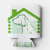 Kat Dog Green House Roof Rough Blikjeskoeler (Achterkant)