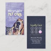 Kat Dog Pet Care Grooming Sitting Punch Klantenkaartje (Voorkant / Achterkant)