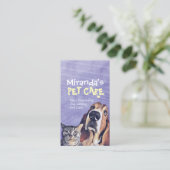 Kat Dog Pet Care Grooming Sitting Punch Klantenkaartje (Staand voorkant)