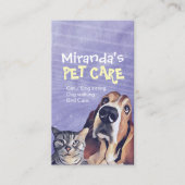 Kat Dog Pet Care Grooming Sitting Punch Klantenkaartje (Voorkant)