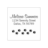 Kat Dog Pet Paw Printeradres Rubberstempel (Afrduk)