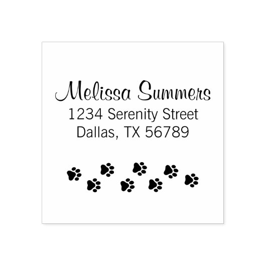 Kat Dog Pet Paw Printeradres Rubberstempel (Afrduk)