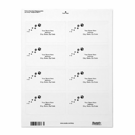 Kat Dog schildert de Etiketten van de Drukken (Full Sheet)