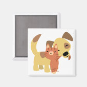 Kat & Doggy cartoon magnet (Voorkant / Achterkant)