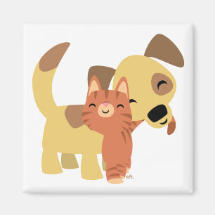 Kat & Doggy cartoon magnet