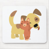 Kat & Doggy cartoon mousepad Muismat (Voorkant)